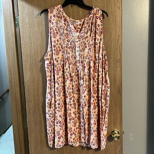 Sonoma flora peach sleeveless dress. Size 3x